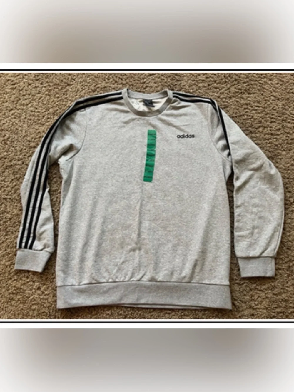 NEW ADIDAS Mens Womens Unisex Crew Sweatshirt ~ Size XL Large ~ Gray